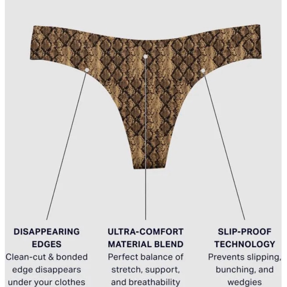 EBY Women's Python Seamless Thong Panties